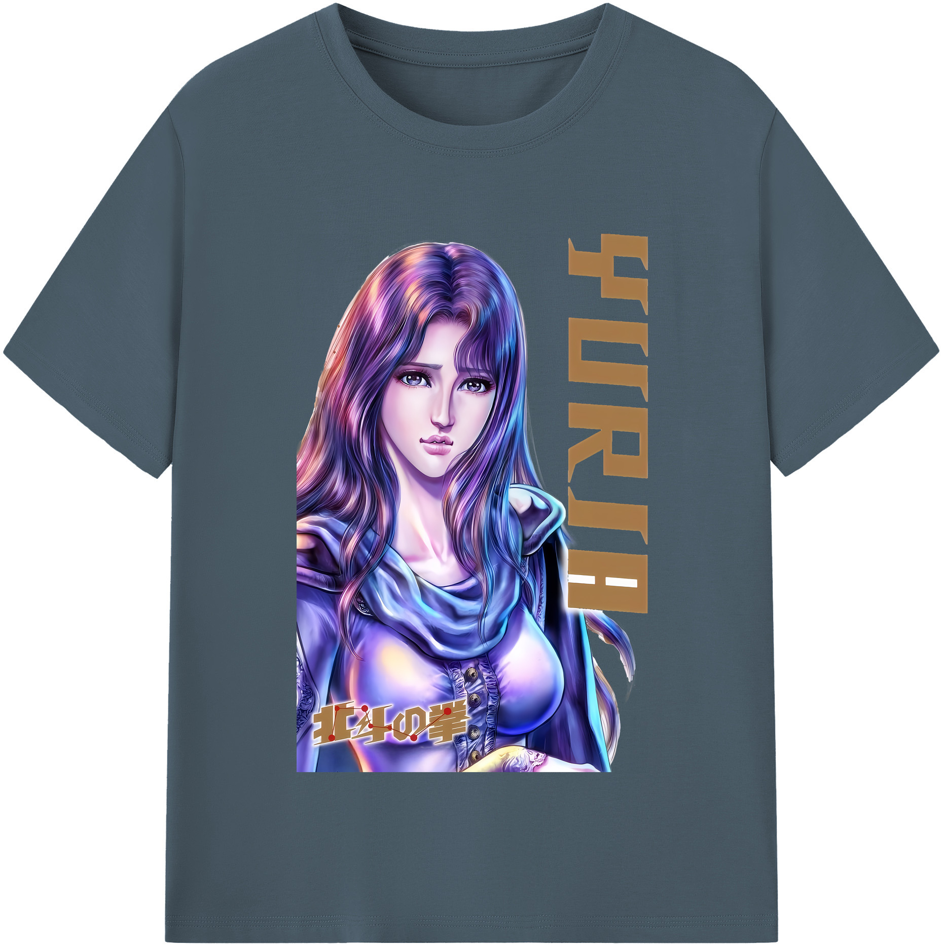 （画像用） 北斗の拳 Fist of the North Star 綿100％半袖Tシャツ（フロントプリント）